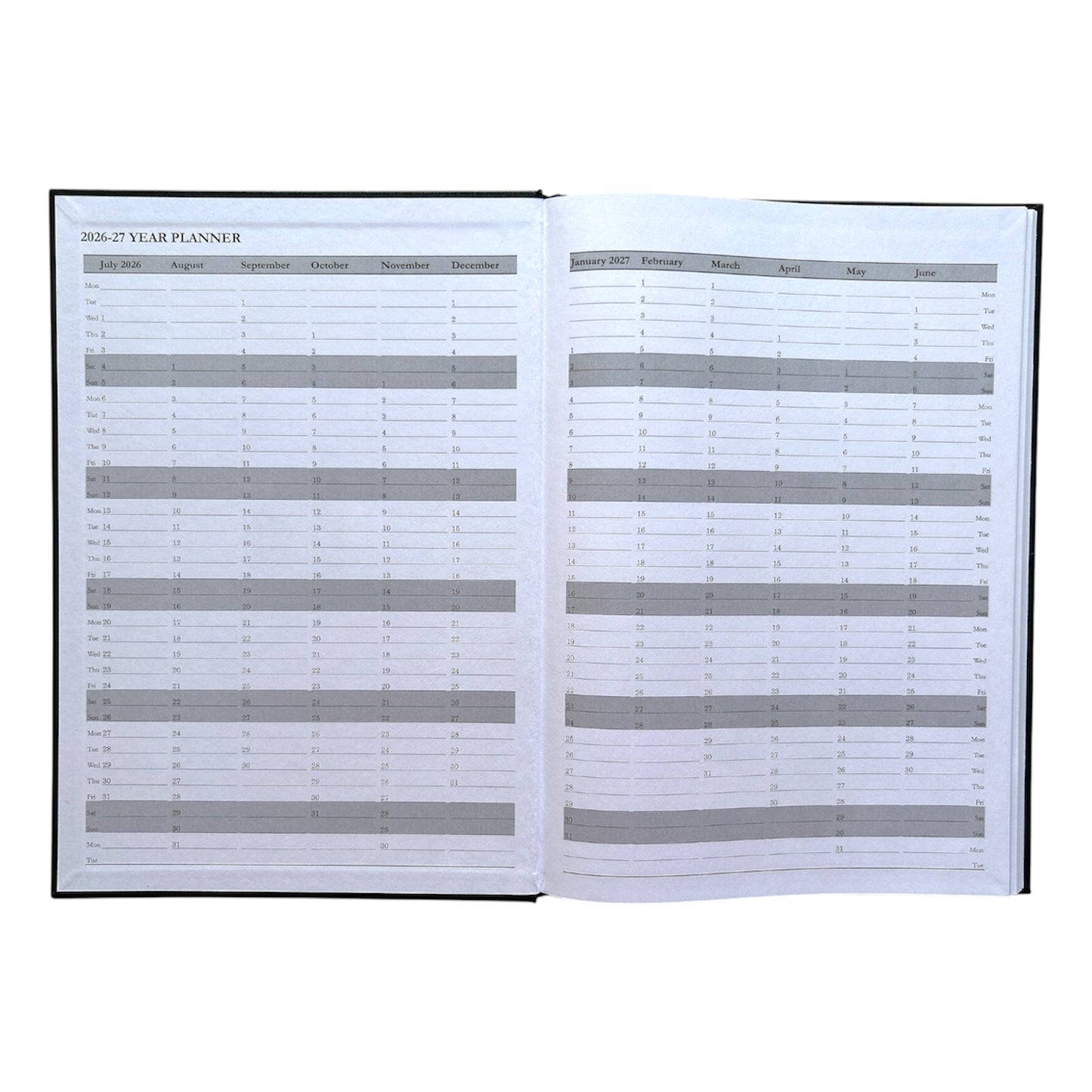 Janrax 2026-2027 A4 Week To View Burgundy Academic Diary KF3A4ABG26