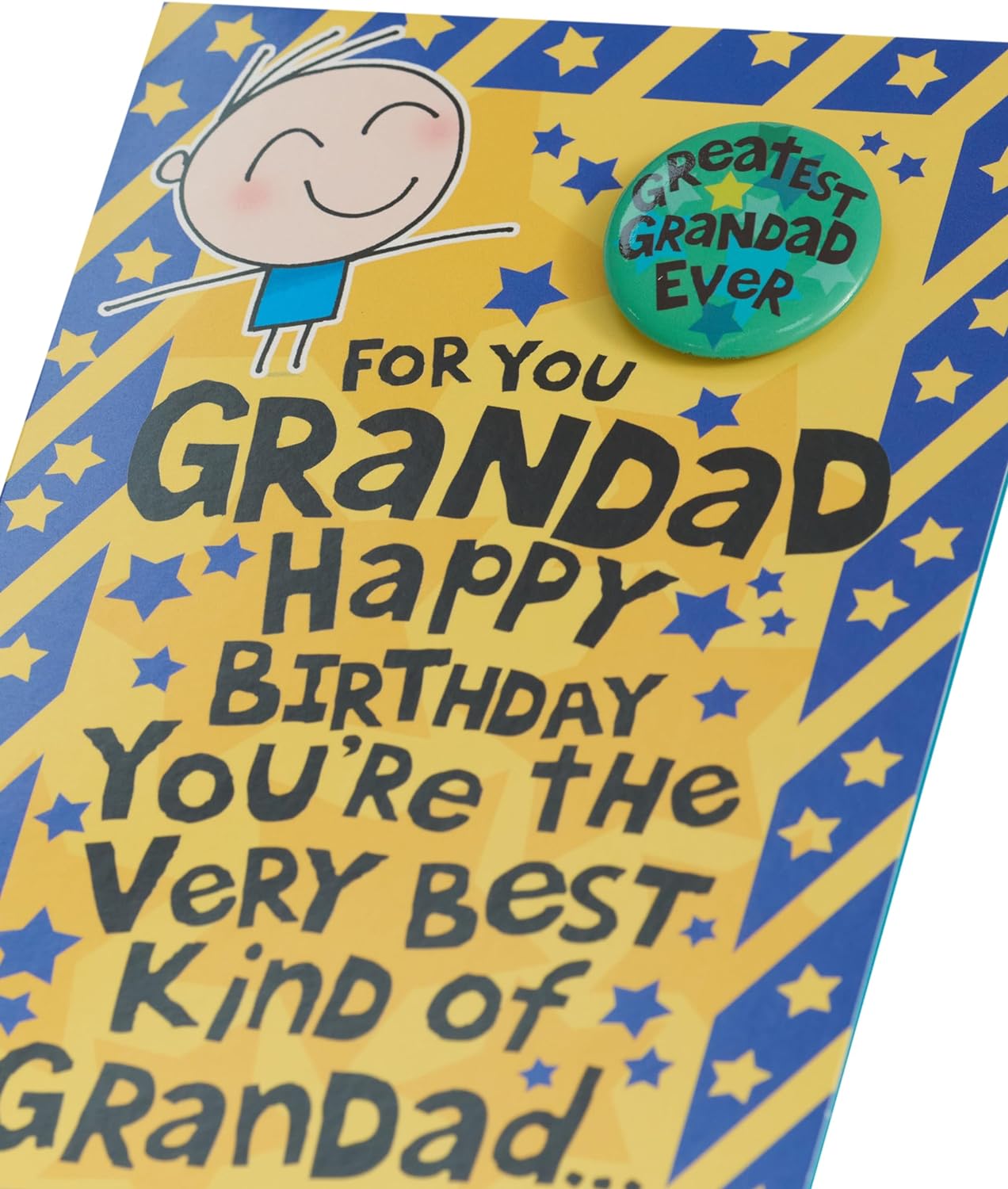 Bright Design Grandad Birthday Card With Badge