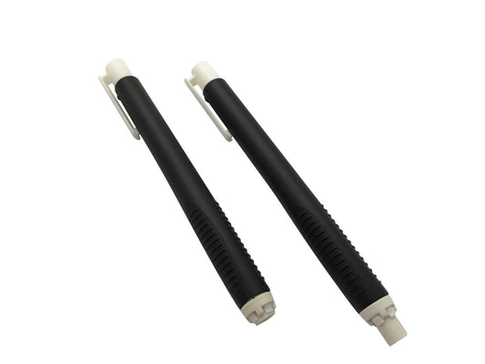 Janrax Click Eraser - Black Pen Barrel with Easy Grip