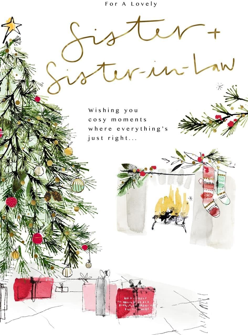For a Lovely Sister + Sister in law Christmas Card