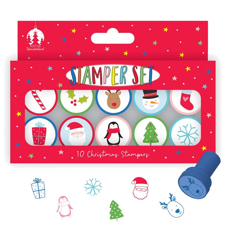 Set of 10 Christmas Activity Stampers
