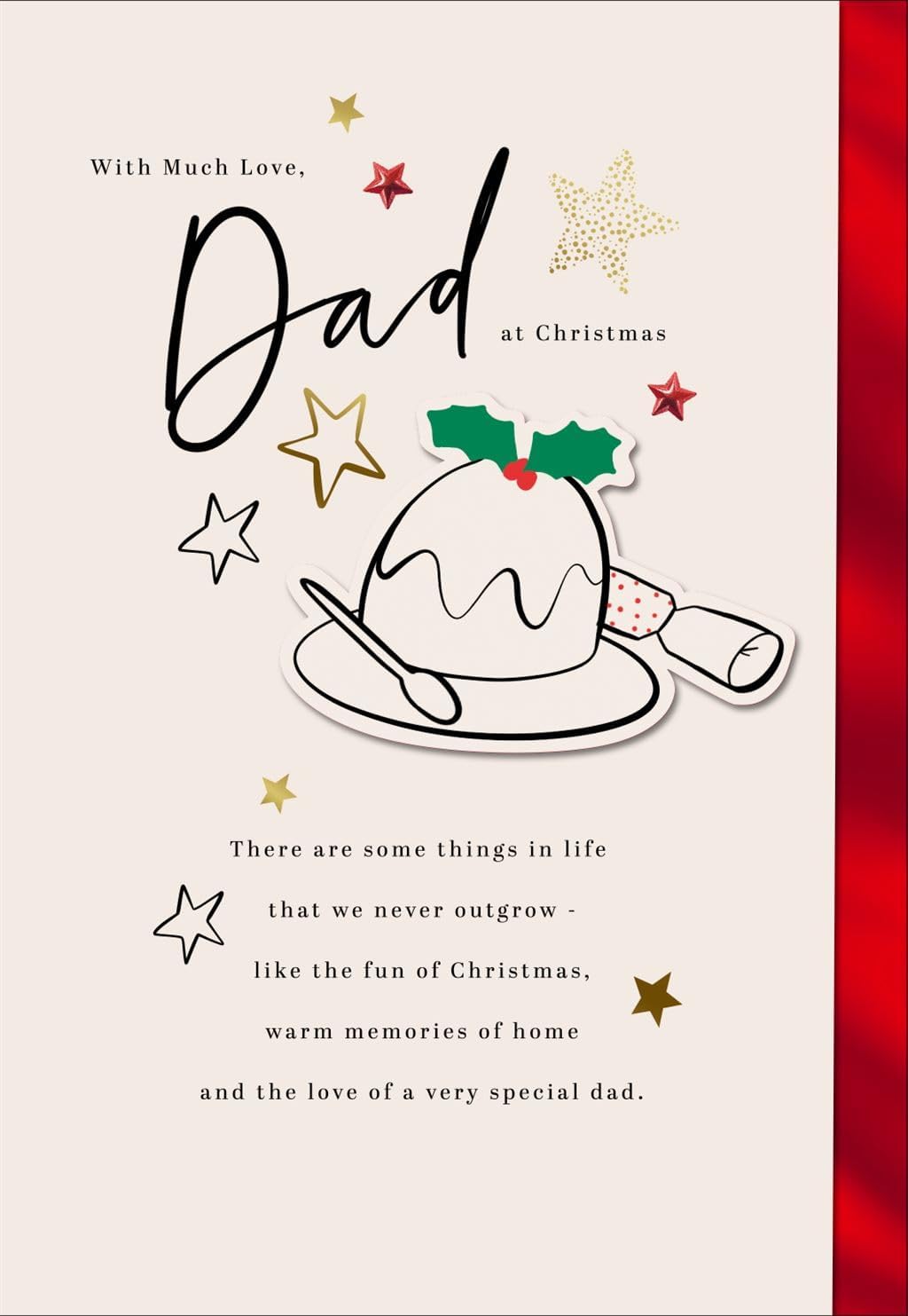 Special Sentiment, Christmas Pudding Design Dad Christmas Card