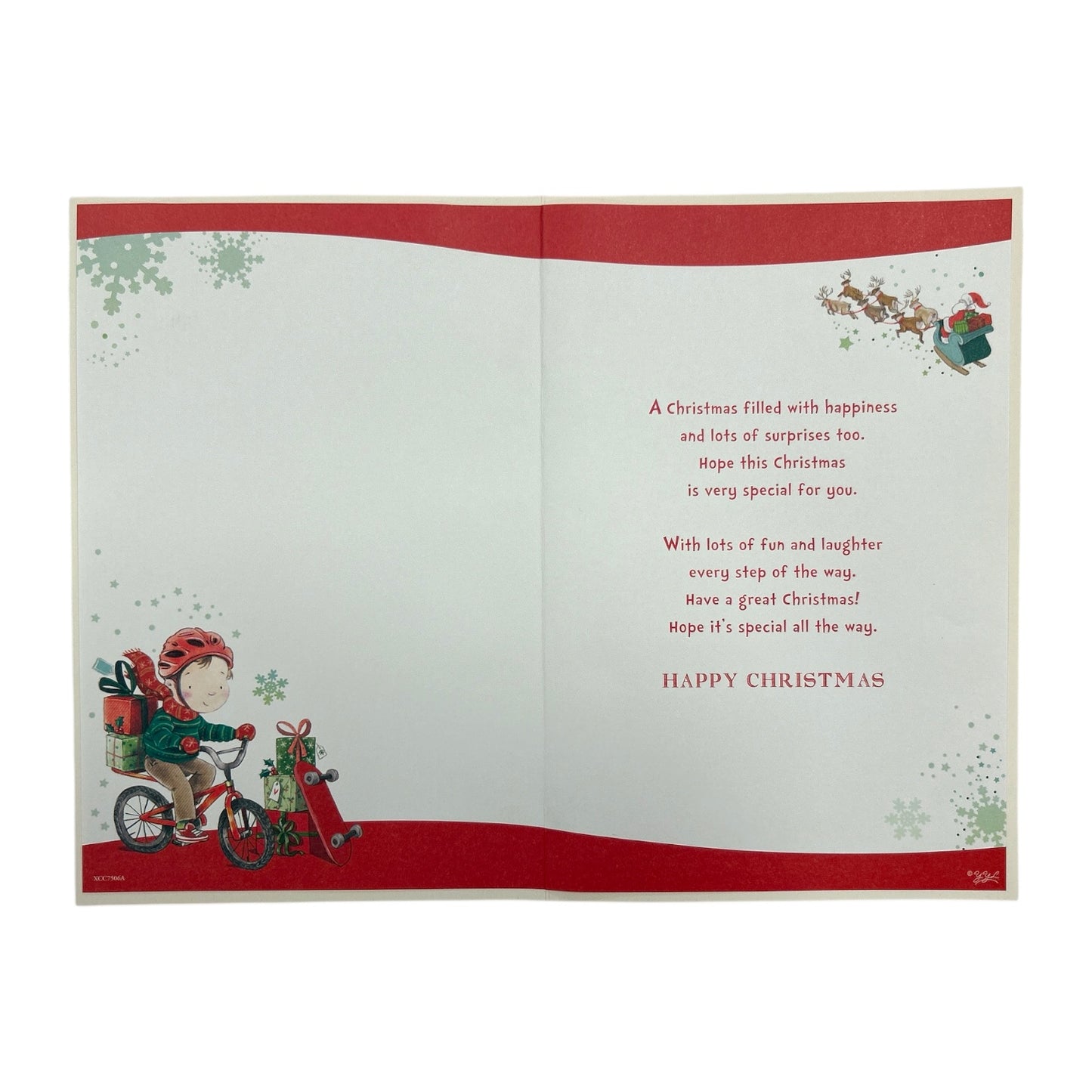 For a Special Son Santa's Little Helper Christmas Card With Badge