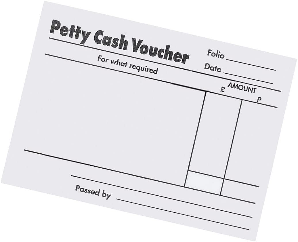 Petty Cash Voucher Pad 125x101mm (Pack of 10) 