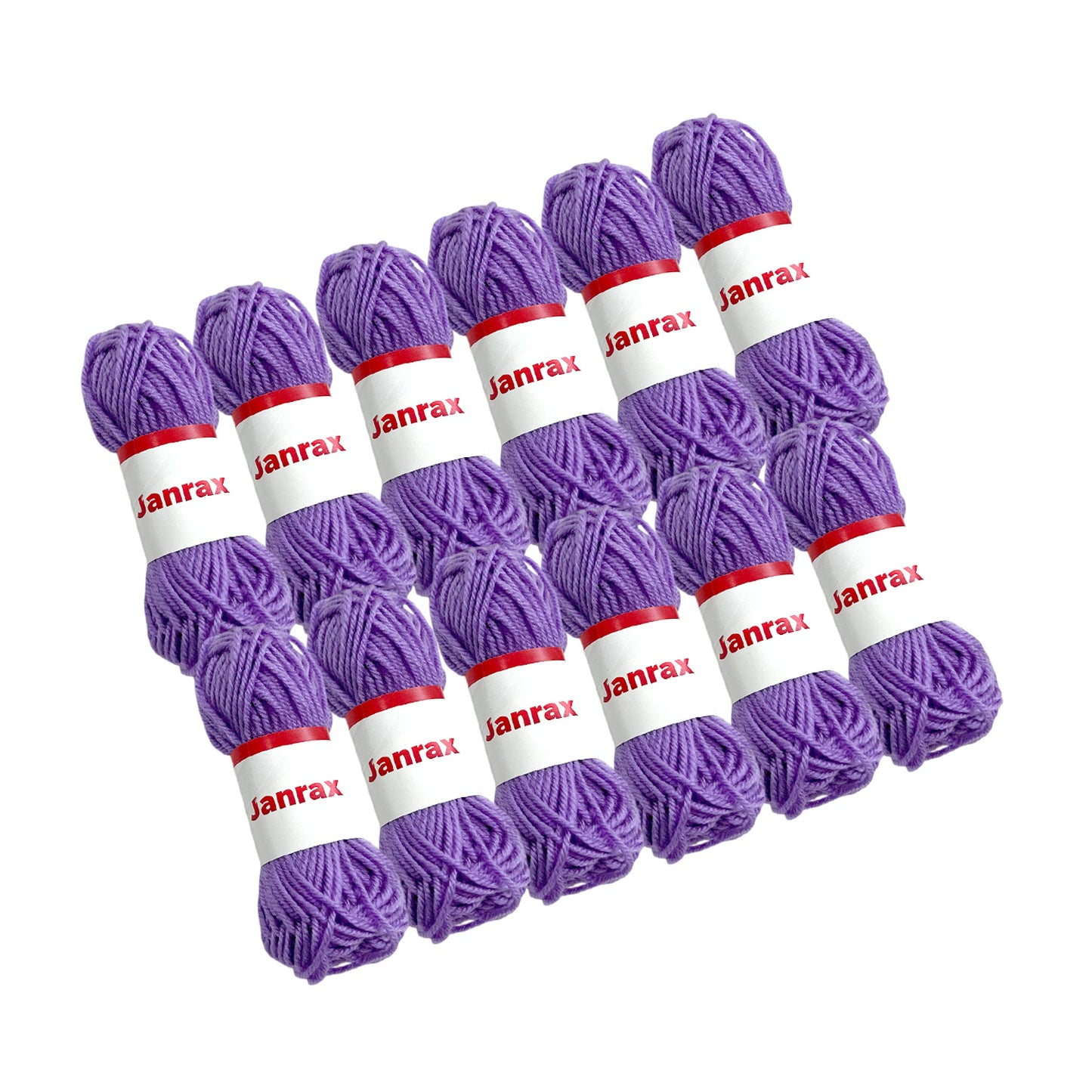 Pack of 20 Lilac Acrylic Yarn Rolls – 10g each, 4 Strand 8 Ply Knitting Wool