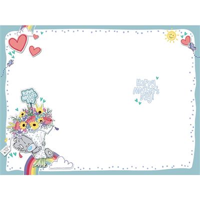 Lovely Mummy Bear With Flowers Design Mother's Day Card From Little Boy 