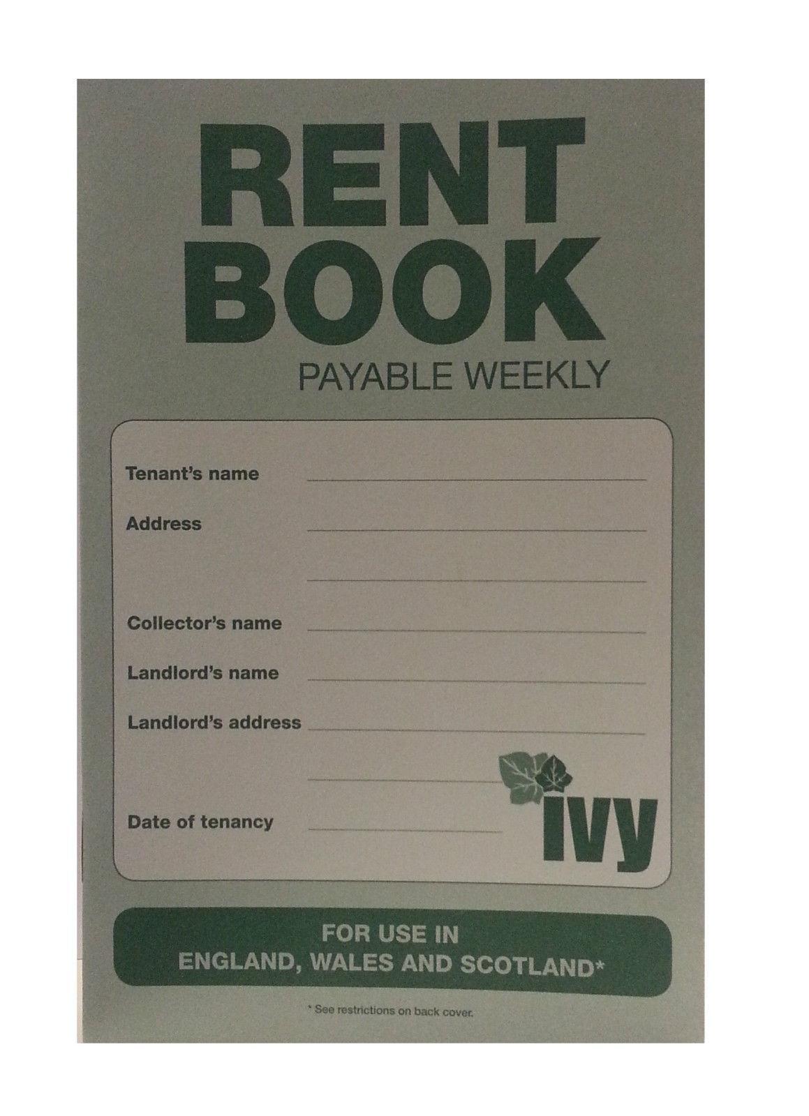 Rent Book For Use in England, Wales & Scotland