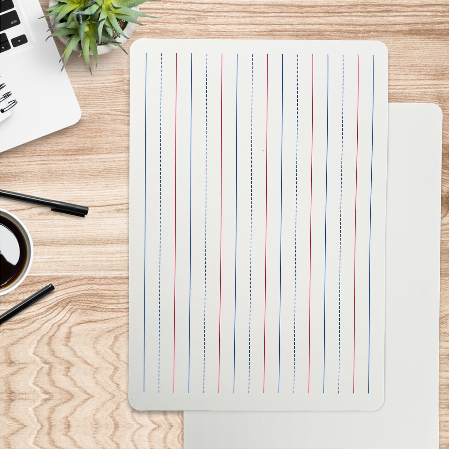 Pack of 72 Handwriting Lined A4 Drywipe Whiteboards