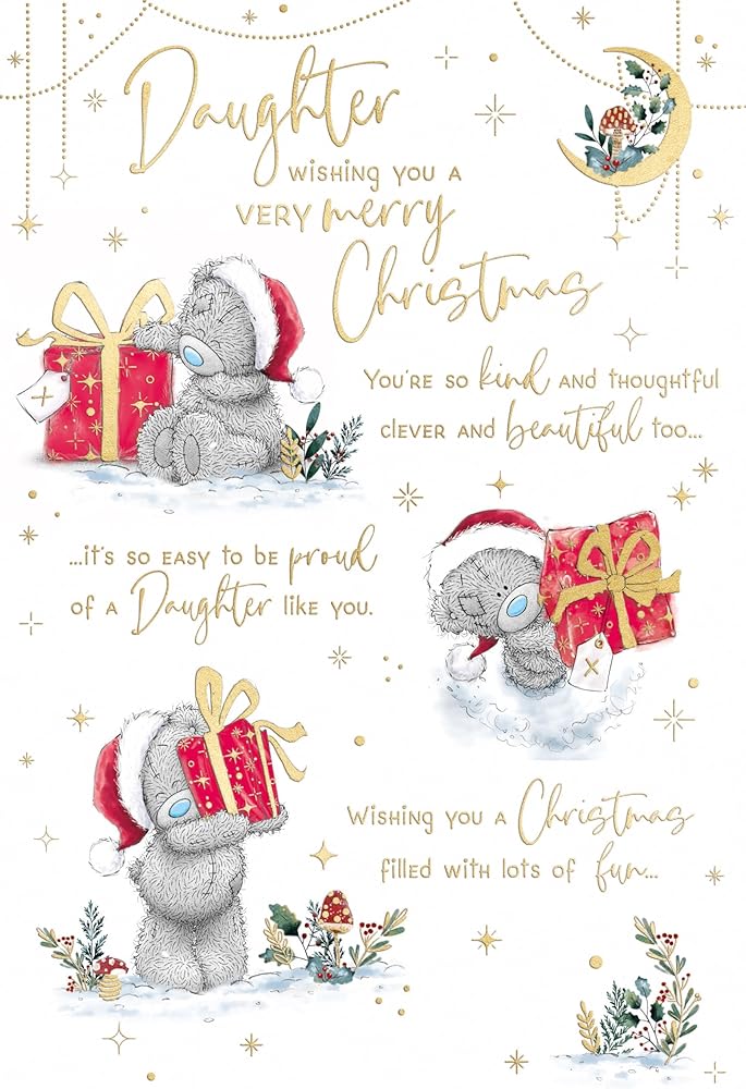Bears And Gifts Storyboard Daughter Christmas Card