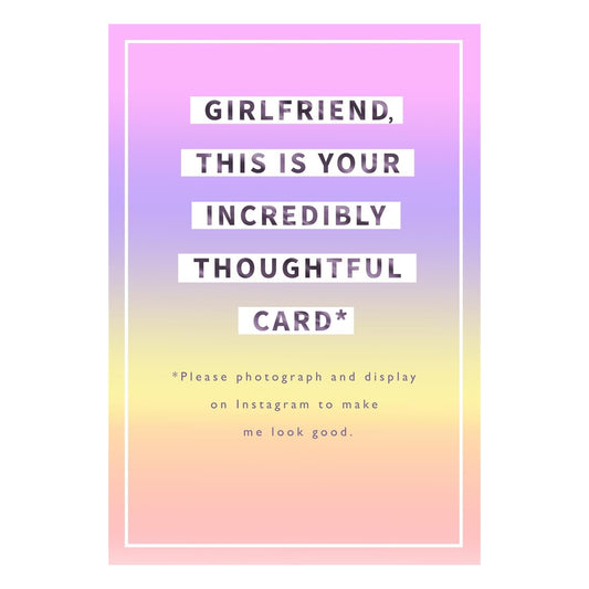Mascara Design Girlfriend Open Greeting Card
