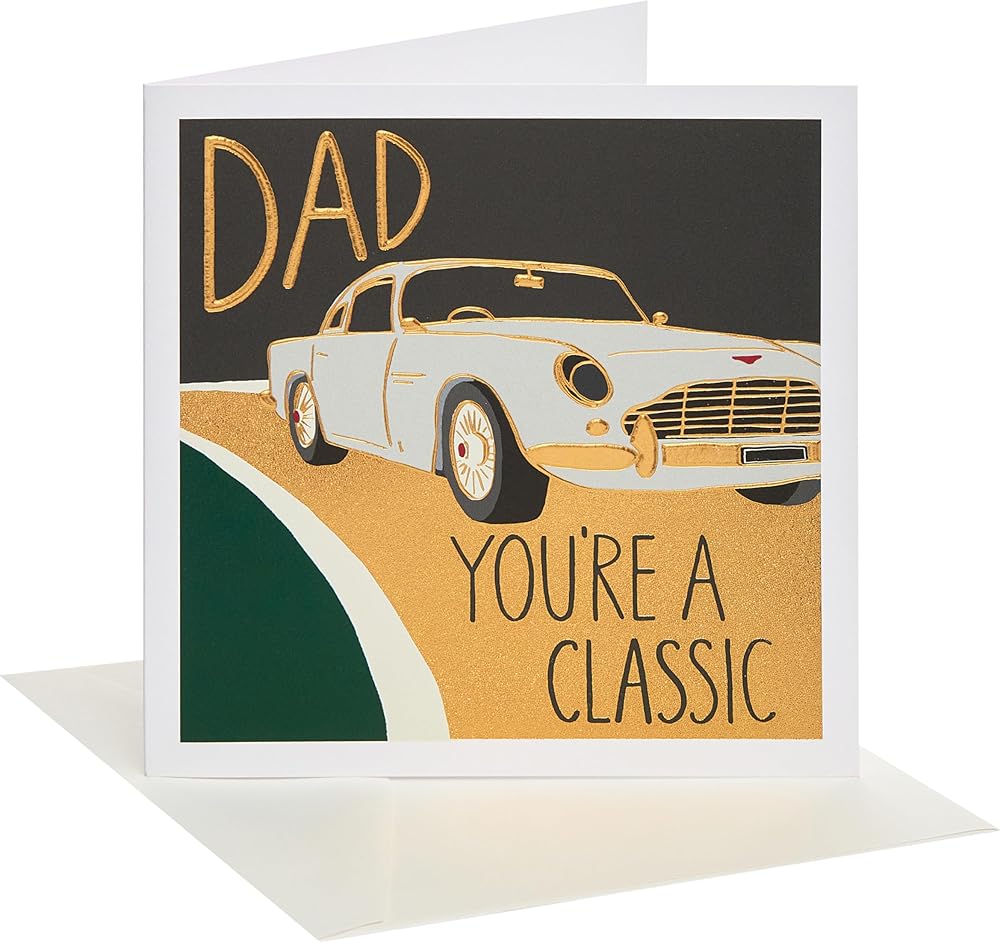 Classic Car Design Dad Father's Day Card
