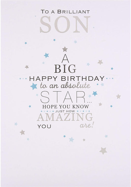 Son Birthday Card 'A Big Star'