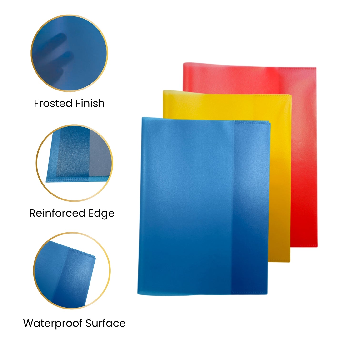 Pack of 10 9x7" Frosted Yellow Exercise Book Covers