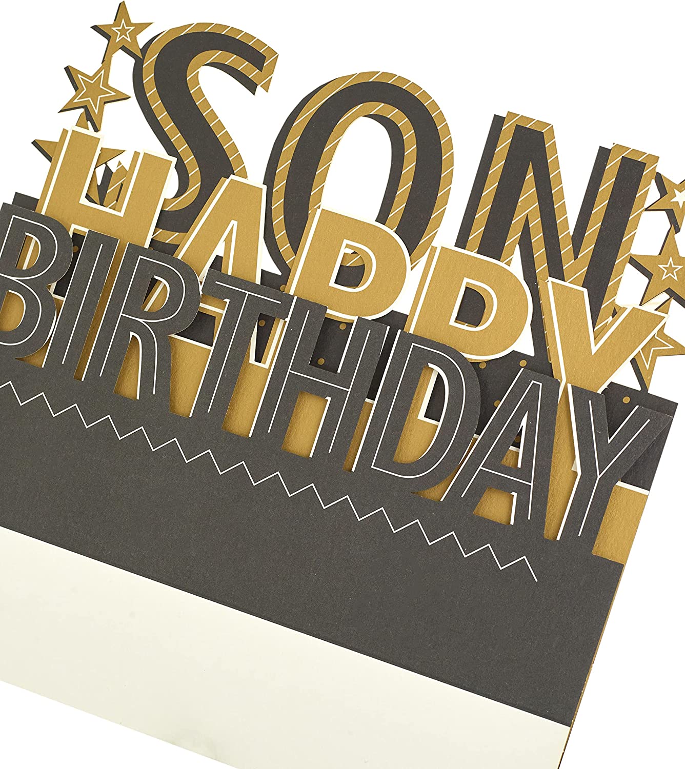 Sweet Design with Pop-Up 3D Lettering Son Birthday Card