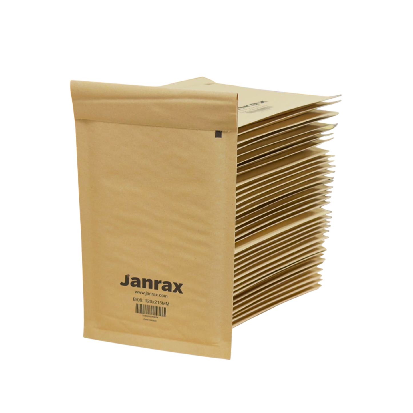Pack of 200 Bubble Lined Size 00/B Padded Brown Postal Envelopes by Janrax