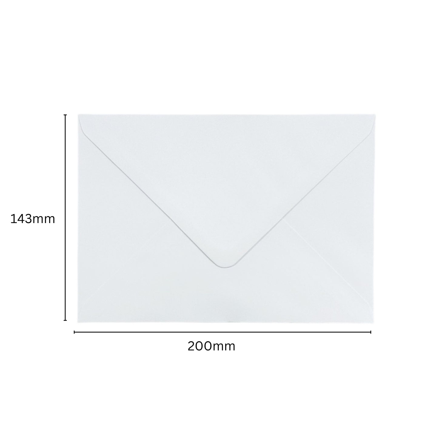 Pack of 50 White 100gsm 143x200mm Gummed Envelopes