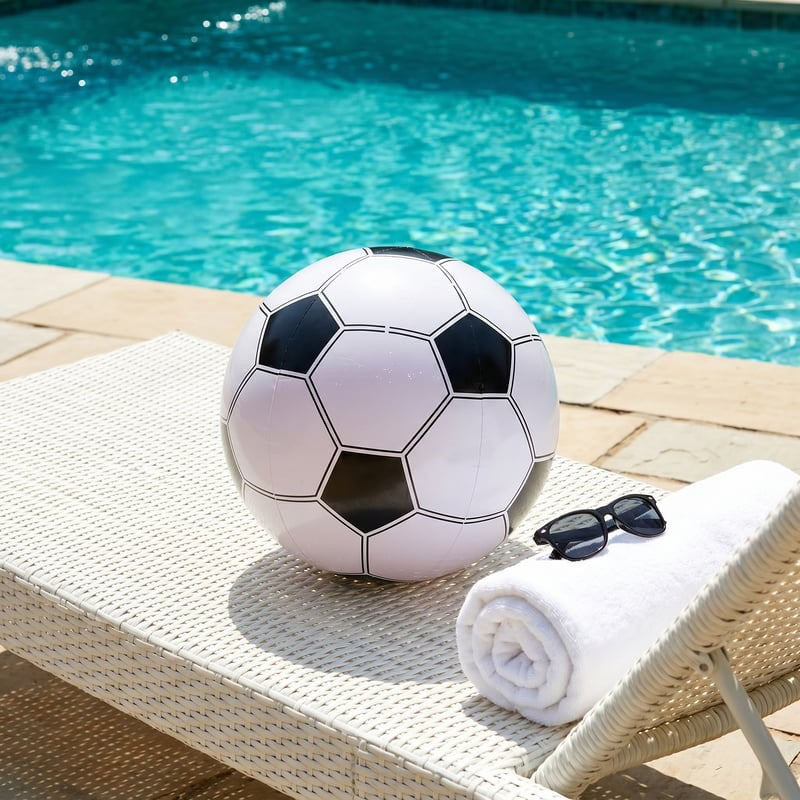 Inflatable Football 40cm - Kids Beach Day Summer Fun Small Football Playground Game Garden Paddling Pool