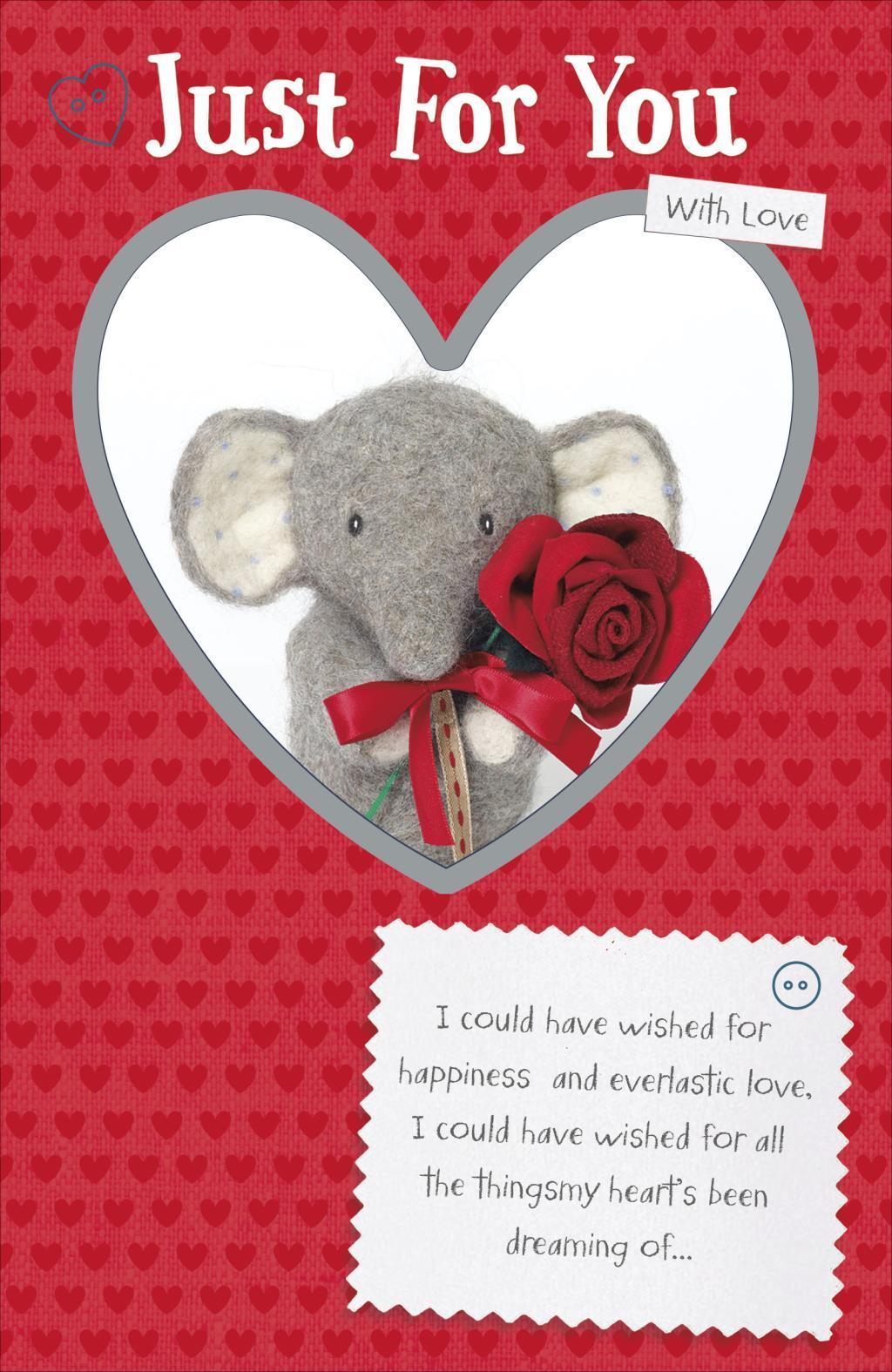 Just For You Cute Elliot and Buttons Valentine's Day Card