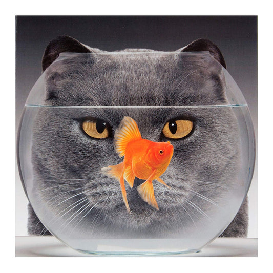 Blank Card "Cat and Fish" Design