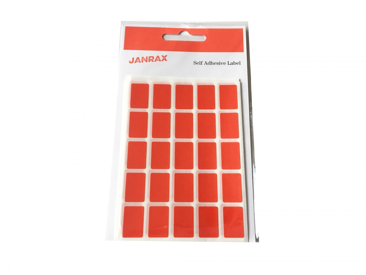 Pack of 125 Red 12x18mm Rectangular Labels - Adhesive Stickers