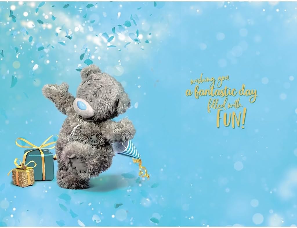 Bear With Party Hat Just Like You 12th Birthday Card