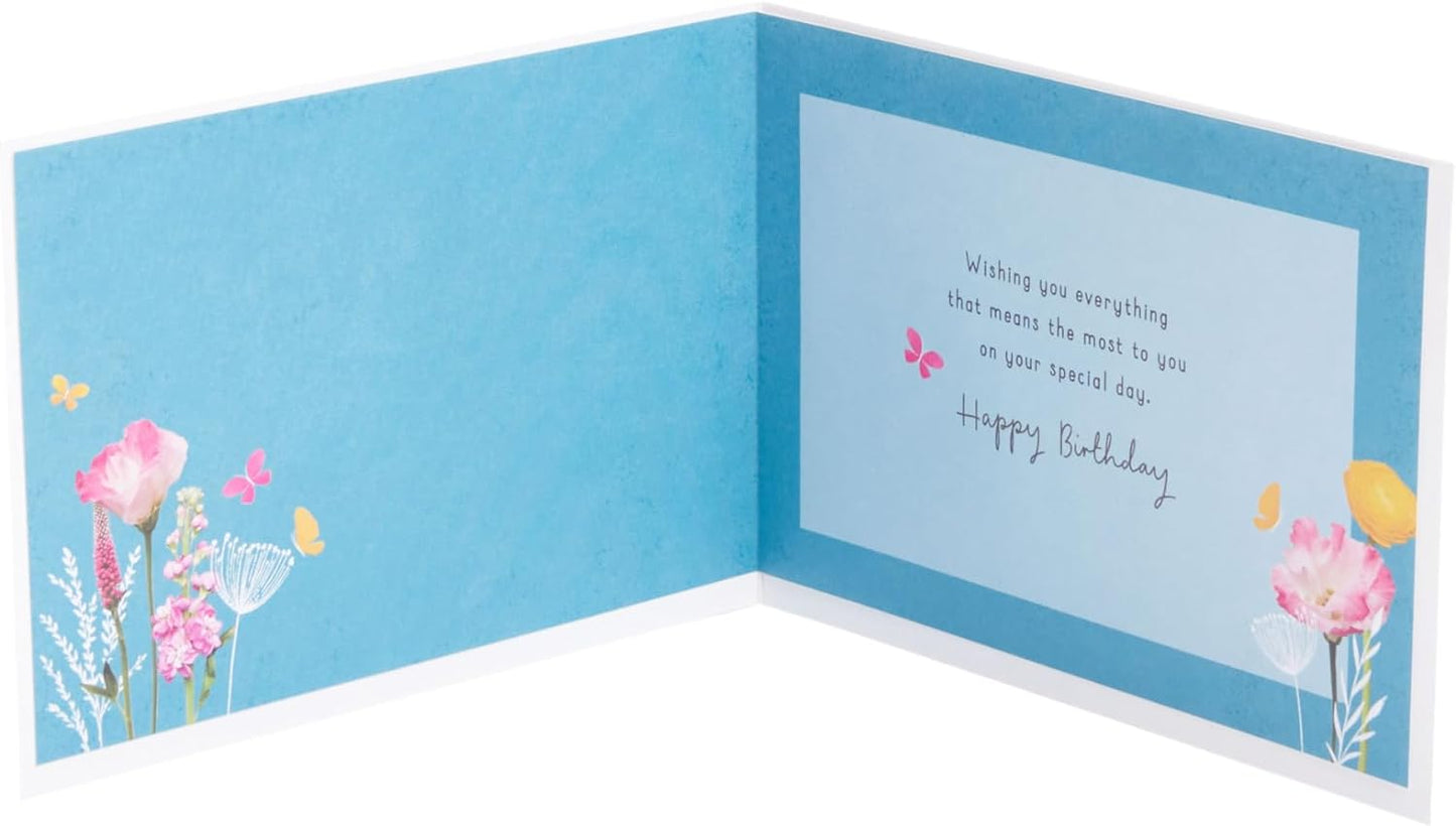 Beautiful Floral Design Birthday Wishes Card