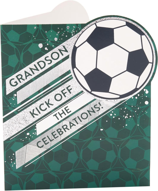 Football Design Grandson Birthday Card
