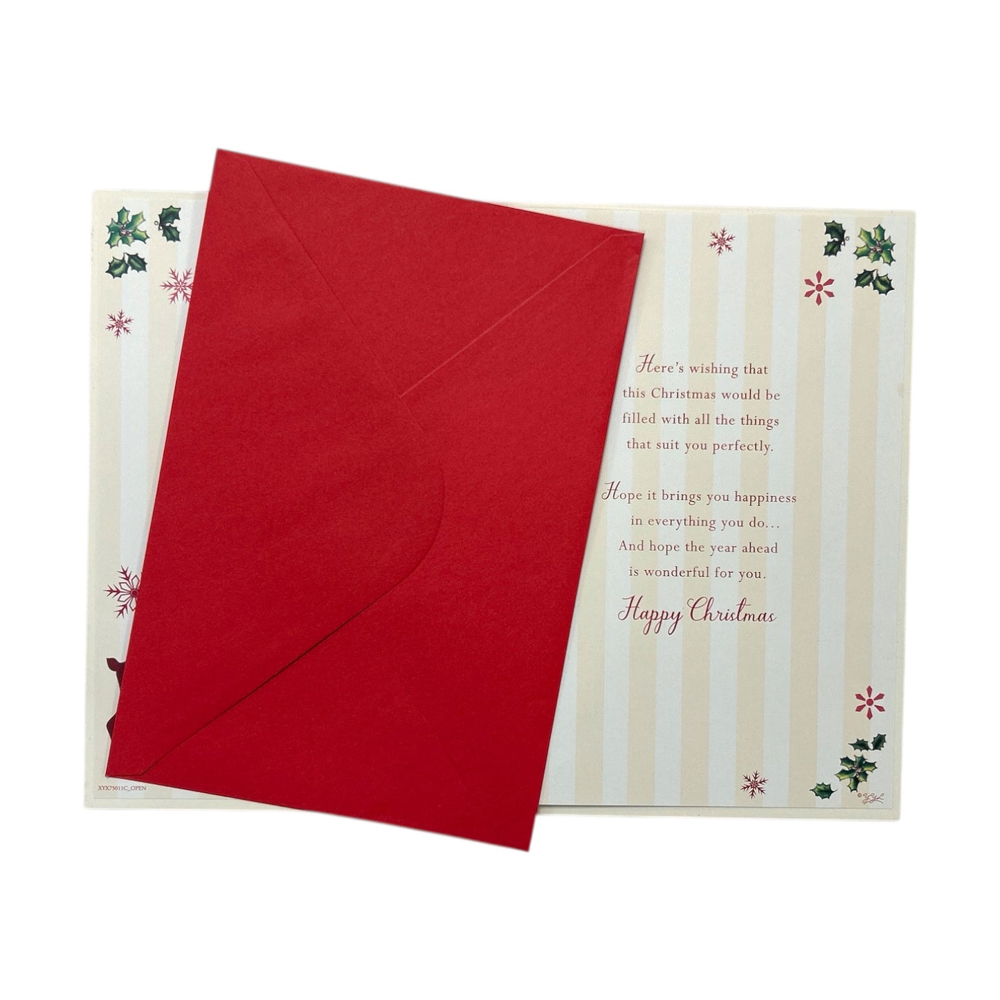 For a Dear Nephew Golden Reindeer Festive Design Christmas Card