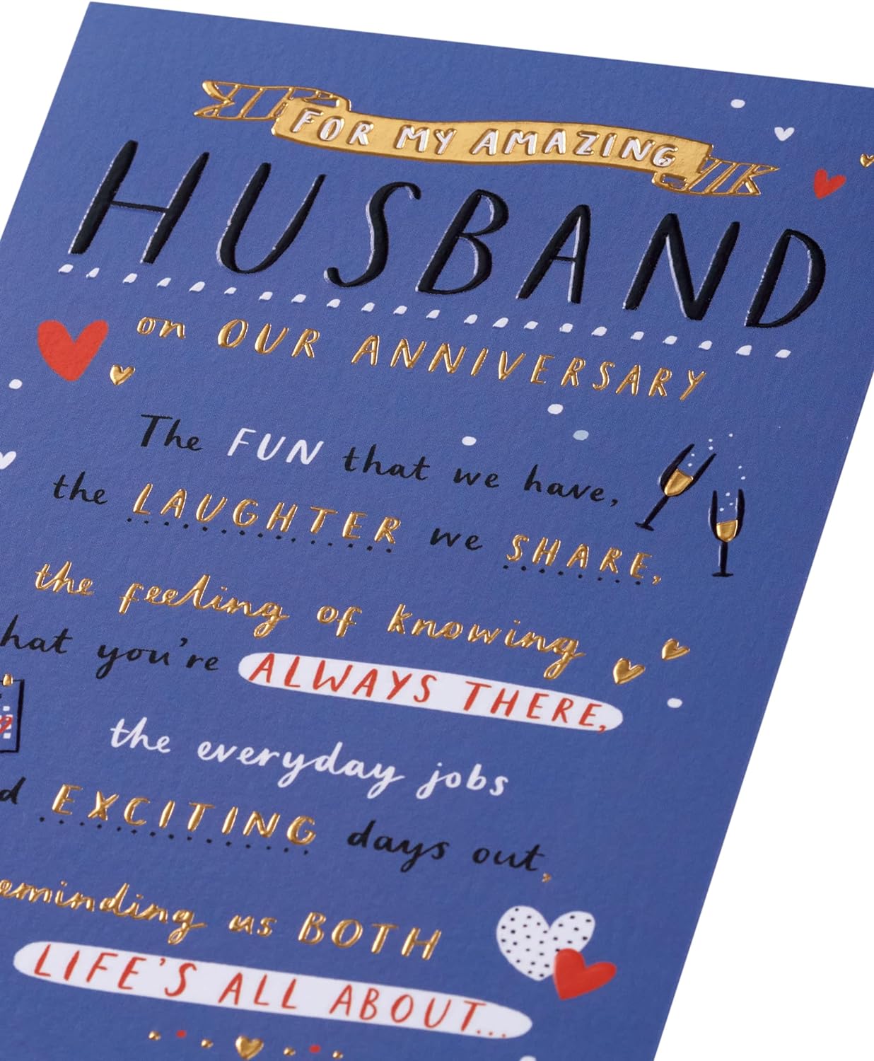 Heartfelt Rhyme Design Husband Anniversary Card