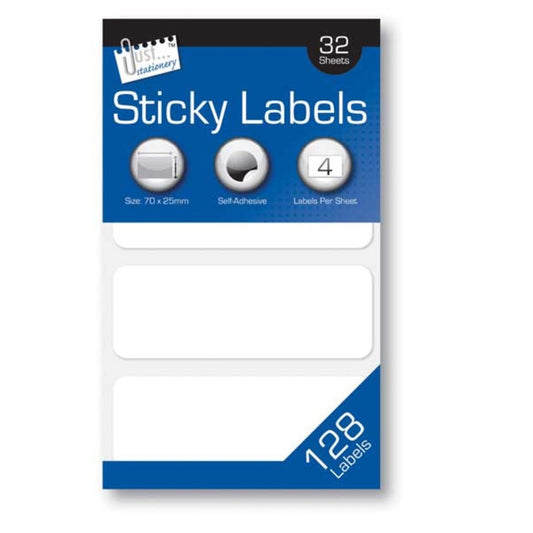 Just Stationery 12x19mm Sticky Label - White
