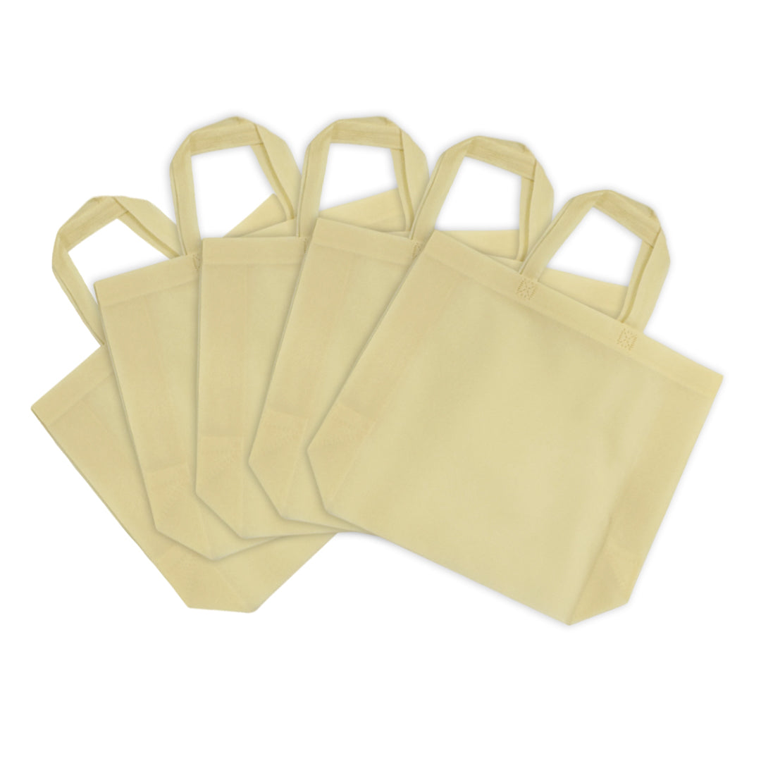 Pack of 100 Ivory Coloured 45x35x12cm Non-Woven Bags with Handle