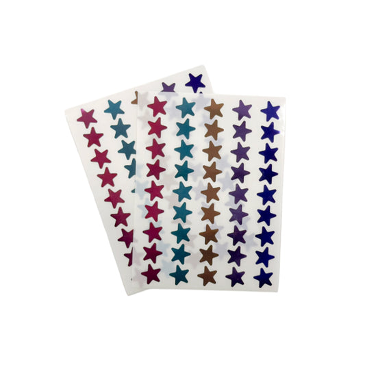 Pack of 540 Assorted Fashion Colours 15mm Self-Adhesive Shiny Stars