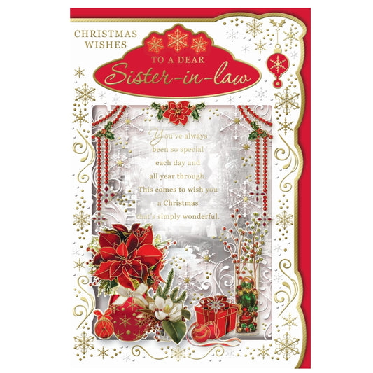 To a Dear Sister In Law Simply Beautiful Wishes Verse Christmas Card