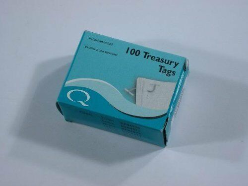 Box of 100 Plastic Ended 152mm Treasury Tags
