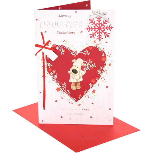 Boofle In Heart Wreath Daughter Christmas Card