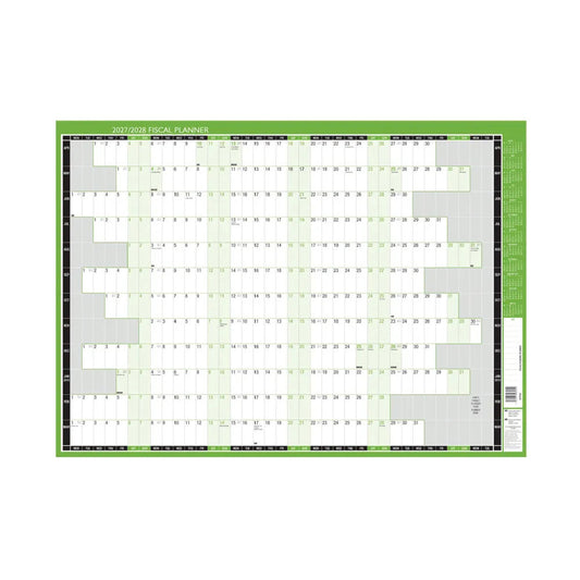 Janrax 2027-2028 Fiscal Planner Mounted - 855 x 610mm
