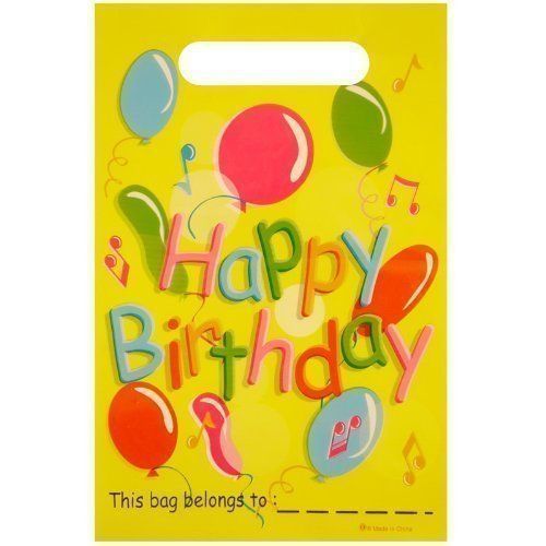 Pack of 12 Happy Birthday Design Party Bags