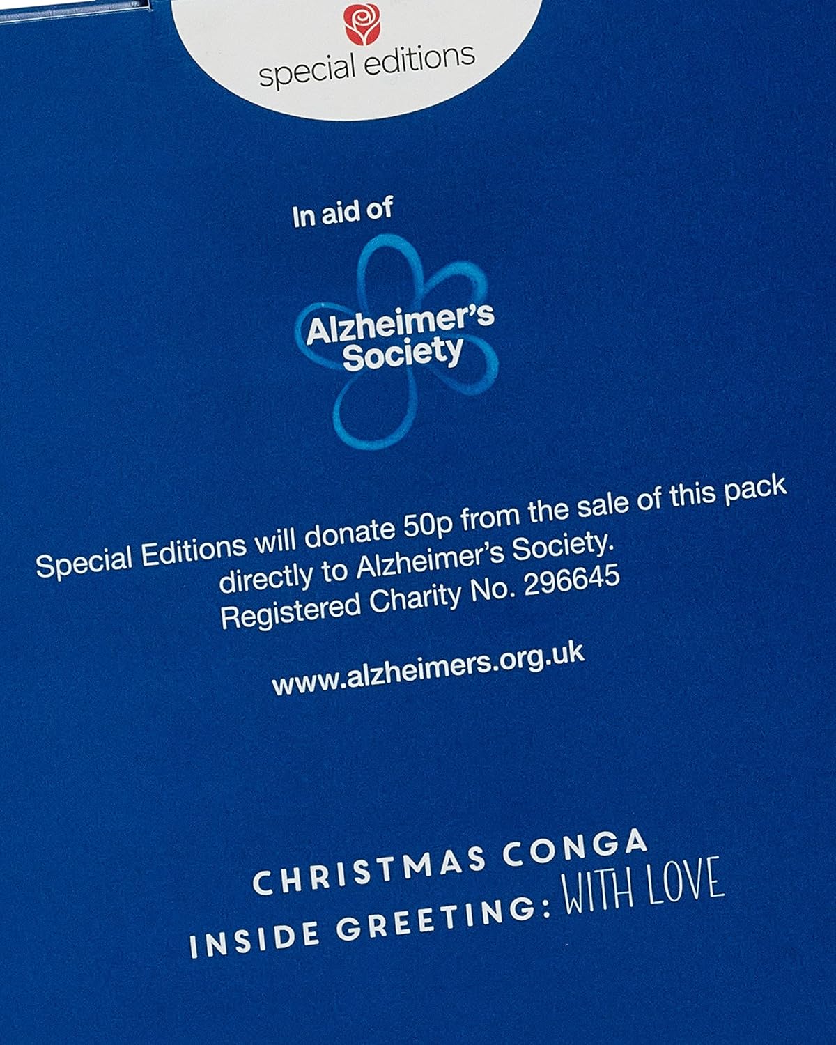 Pack of 8 Christmas Conga Alzheimer's Society Charity Christmas Cards