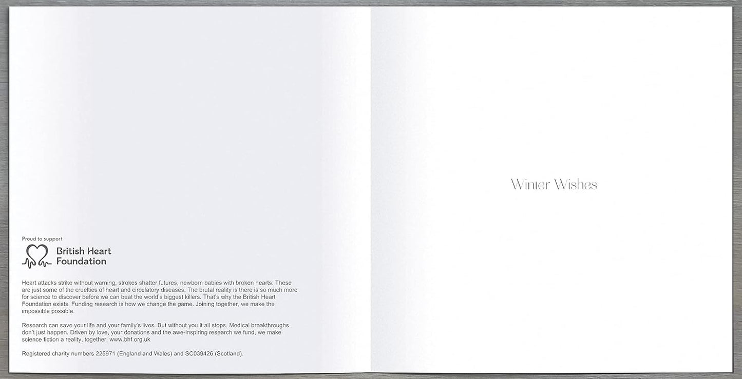 Pack of 8 Highland Cow British Heart Foundation Charity Christmas Cards