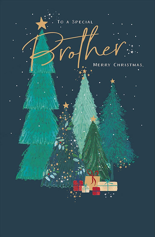 Brother Traditional Foiled Christmas Card