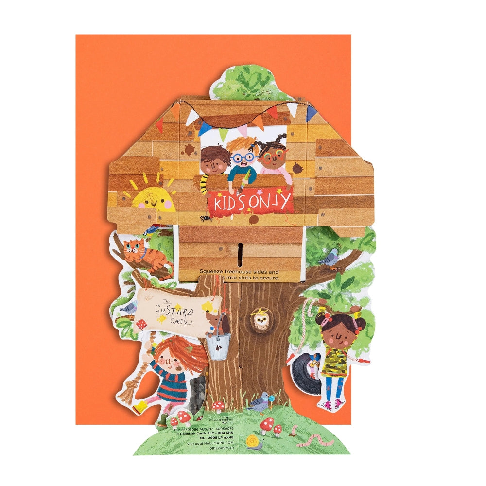 3D & Pop Up Children's Tree House Design Kids Birthday card