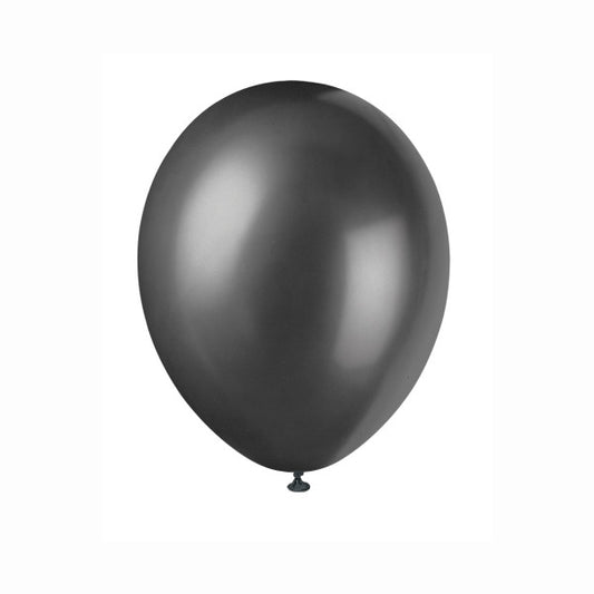 Pack of 50 Ink Black 12" Latex Balloons