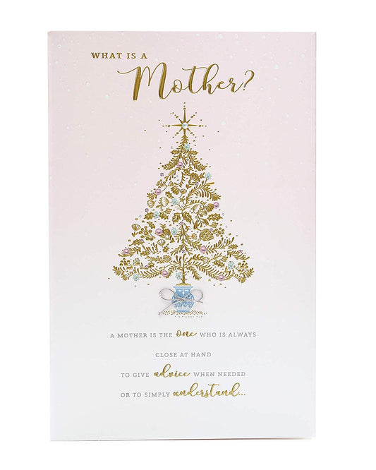 Mother Christmas Card Traditional Nice Words 