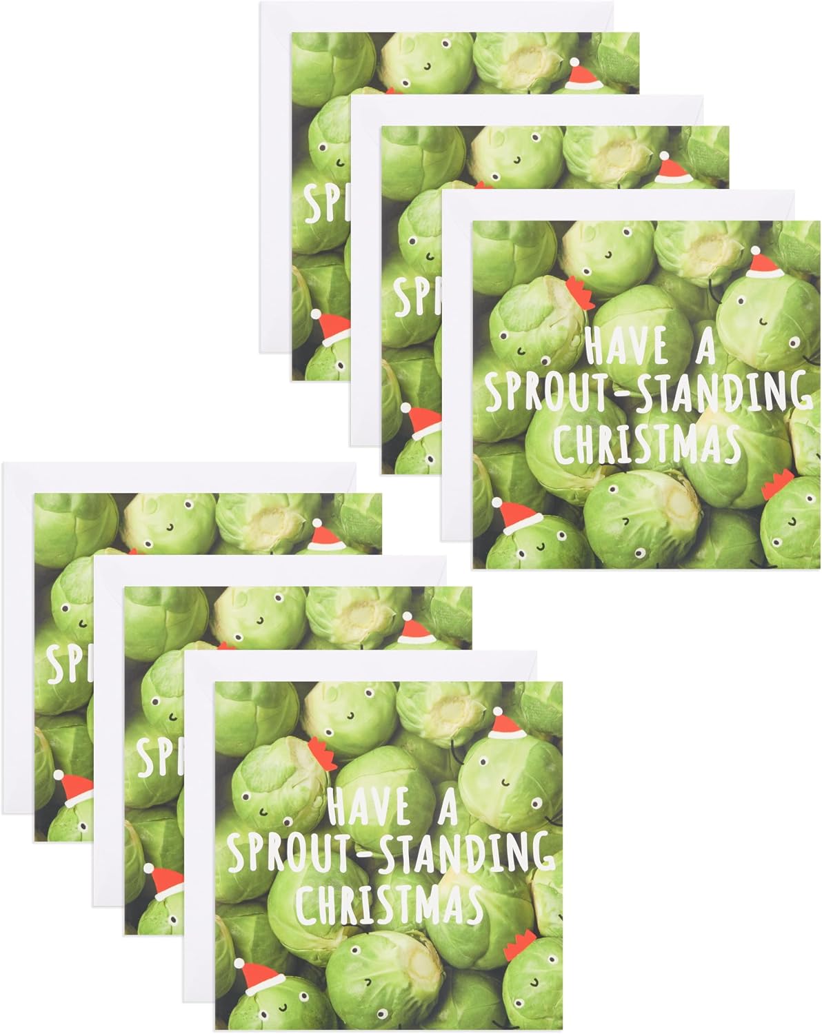 Multipack of 6 Smiley Sprouts Design Charity Christmas Cards
