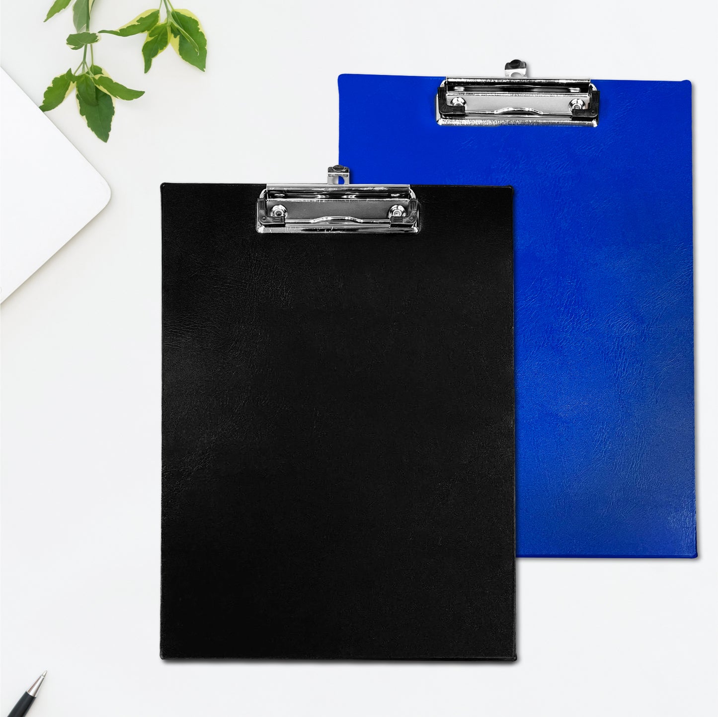 Pack of 10 Janrax A4 Black PVC Single Clipboards