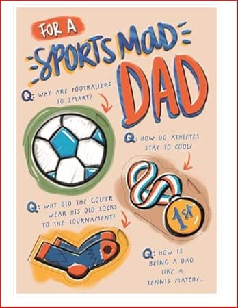 Sports Mad Design For Dad Father's Day Card