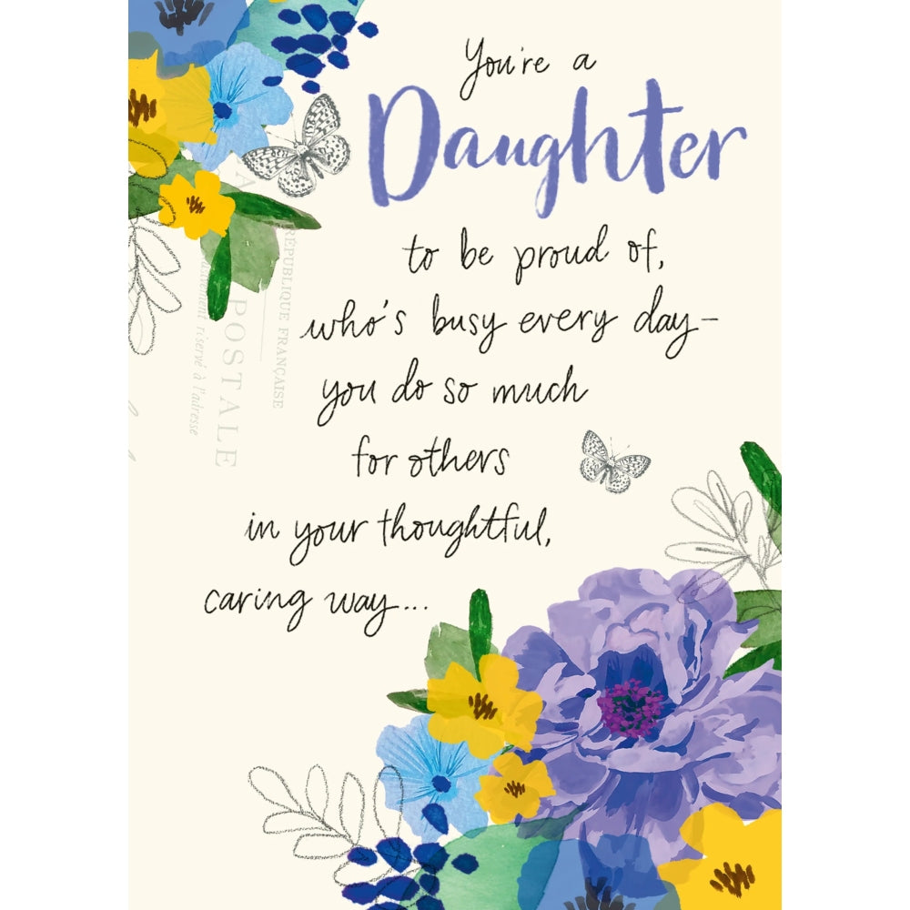 Willow Bouquet Daughter Birthday Card