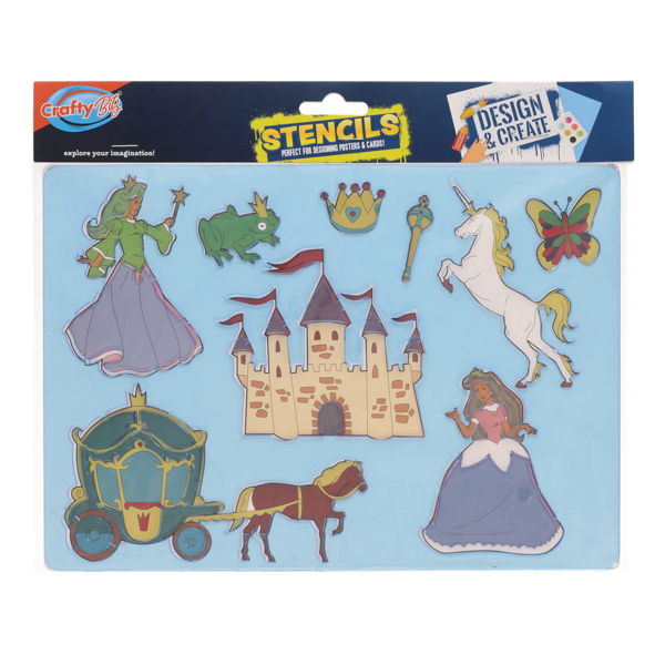 185x265mm Unicorn & Fairy Stencil by Crafty Bitz