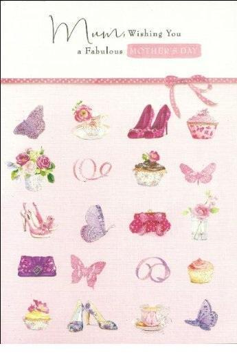 Mum Feminine Fashion Design Wishing You A Fabulous Mother's Day Card 