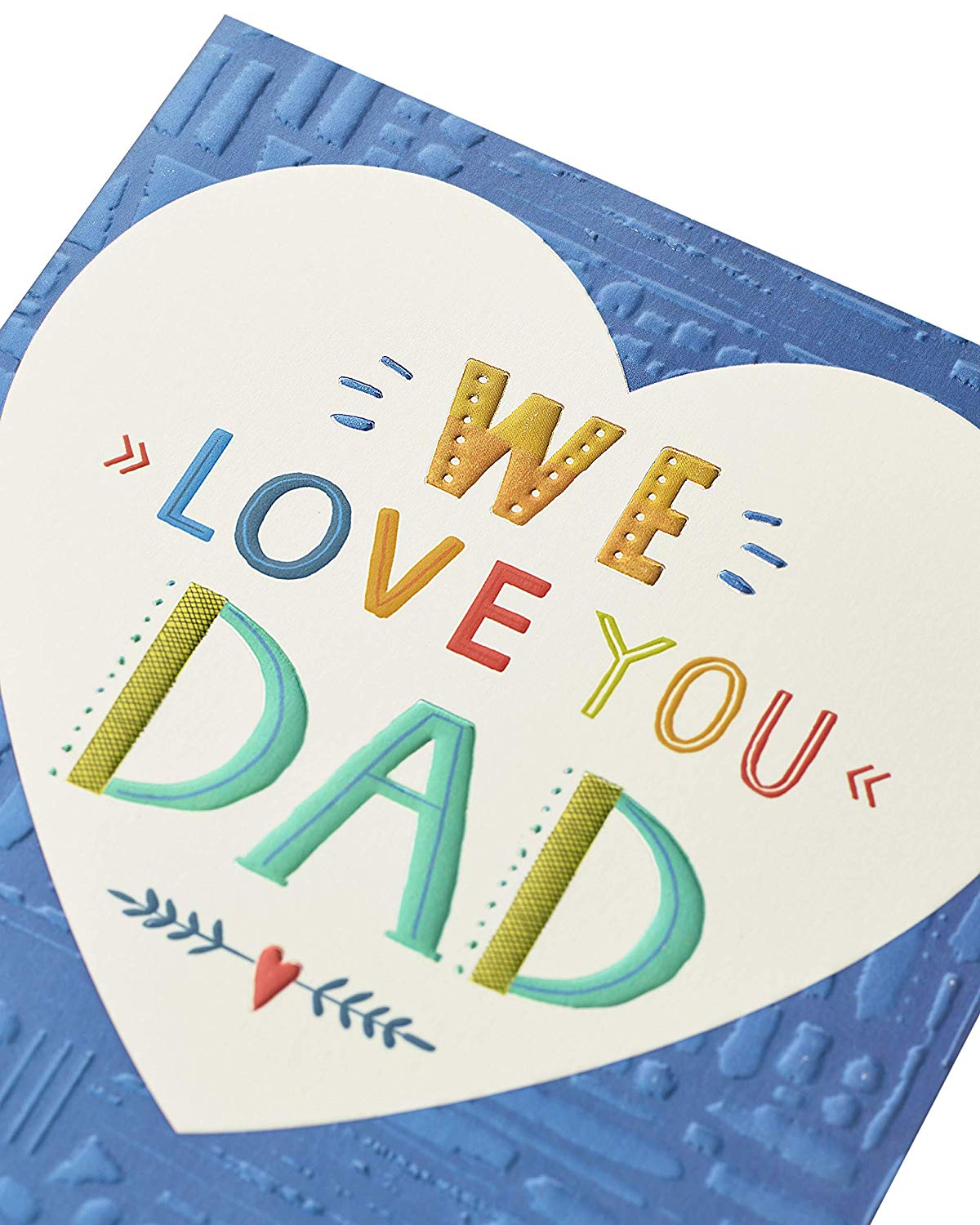 Heart We Love You Dad Father's Day Card Our Dad 